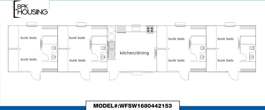 THE BOB TOWN 16×80 4×4 with Kitchen (Sleeps 16)